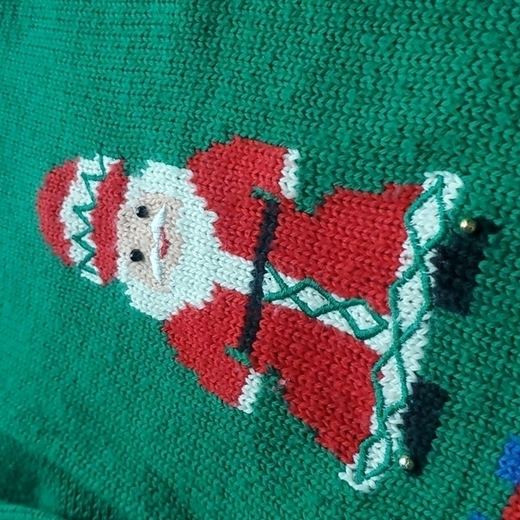 Kids Ugly Christmas Button up Cardigan Acrylic & Wool - Picture 6 of 15